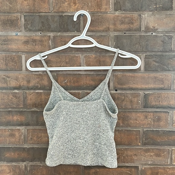 Grey salt and pepper cropped top - Picture 2 of 2